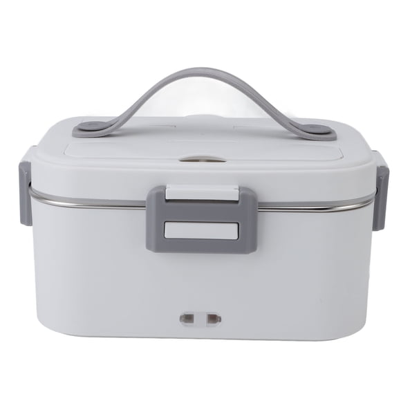 M Buder Fiambrera Eléctrica 1.8L Calentador de Comida Portátil Acero Inoxidable 304 Coche y Hogar Enchufe EE. UU. Blanco