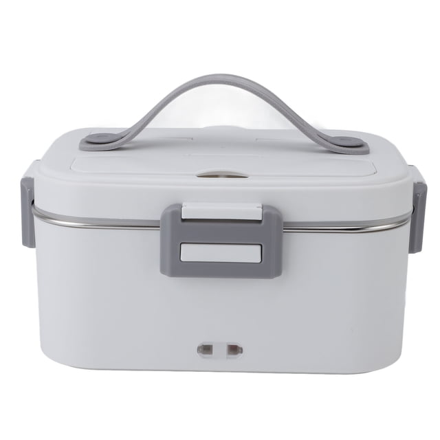 M Buder Fiambrera Eléctrica 1.8L Calentador de Comida Portátil Acero Inoxidable 304 Coche y Hogar Enchufe EE. UU. Blanco