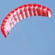 thumbnail image 4 of cometa acrobática Doble línea Stunt Parafoil Parachute Rainbow Sports Beach Kite (Rojo) FLhrweasw Nuevo, 4 of 5
