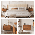 thumbnail image 7 of JOINICE Mid Century Modern Floating Nightstands with Charging Station Fluted Wall Mounted Bedside Table for Bedroom,Living Room,Walnut, 7 of 7