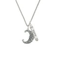 thumbnail image 2 of Delight Jewelry Silvertone Large Swirl Man in Moon Silvertone Believe Faith Prayer Hope Bar Charm Necklace, 23", 2 of 4