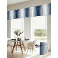 thumbnail image 6 of 2 Panels Dark Blue White Ombre Valance for Windows, Abstract Art Modern Blue Gradient Light Filtering Kitchen Curtains, Rod Pocket Window Treatment Curtain Valances for Living Room Bedroom, 54"x18", 6 of 9