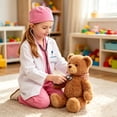 thumbnail image 6 of Kids Doctor Costume 9‑Piece, Scrub Doctor Outfit with White Lab Coat, Real Working Stethoscope for Listening Heartbeat, Halloween Cosplay Dress‑Up Set for Boys & Girls 3-11 Years Old, 6 of 6