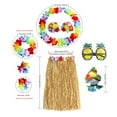 thumbnail image 3 of Traje De Falda De Hierba Traje de falda de hierba para fiesta, disfraz hawaiano para escenario de playa (amarillo) Likrtyny  Libre de BPA, 3 of 6