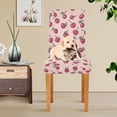 thumbnail image 4 of Yayeee 4 Pack Dining Chair Covers Stretch Parson Chairs Slipcovers Seat Protector, Cherries Pattern, 4 of 6