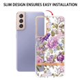 thumbnail image 5 of Allytech Galaxy S21 Plus Case, Flower Series Clear Crystal Rubber TPU Back Cover Anti-yellow Shockproof Heavy Duty Protection Antis-scratch Case Cover for Samsung Galaxy S21+ Plus, Peony, 5 of 5