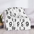 thumbnail image 4 of Throw Blanket for Couch, Math number 9 Print Super Soft Fuzzy Comfy Warm Throw Blanket, Cuteness Lightweight Cozy Plush Flannel Blanket & Throws for Sofa and Bed All Season, 4 of 5