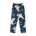 thumbnail image 4 of Daiia Men'S Friendly Smiling Sharks Pants,Bottoms Sleep Lounge,Pajama Pants,Pj Bottoms Drawstring And Pockets-Large, 4 of 9