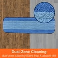 thumbnail image 2 of Bona 1017667 5.12 x 18.31 in. Cleaning Microfiber Mop Pad Blue - Pack of 3, 2 of 6