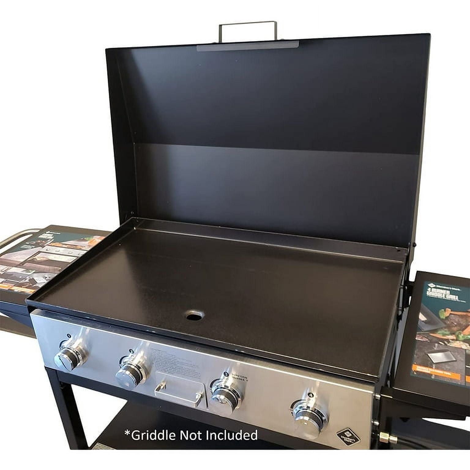 Kojem 36 in Griddle Hood Lid for Blackstone Griddle 36" Grill Hard Cover Black BBQ with Heatproof Handle Powder Coated