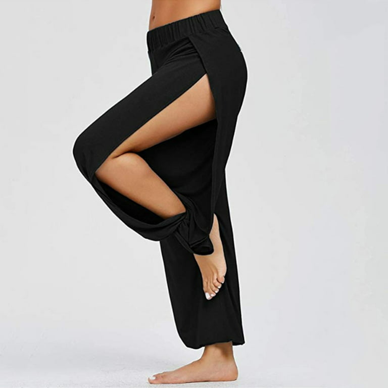 JDEFEG Men Yoga Pants Stretch Waisted High Workout Women's Pants
