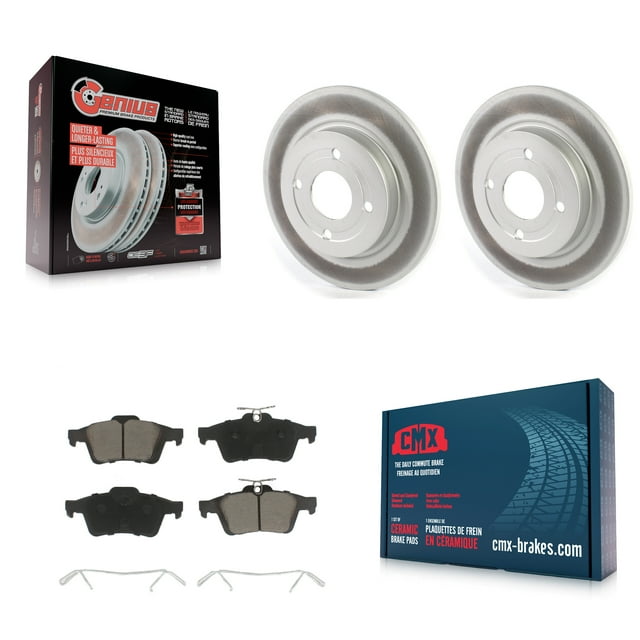 Transit Auto Rear Coated Disc Brake Rotors and Ceramic Pads Kit for Car 2018-2022 Ford EcoSport AWD KGC-101499