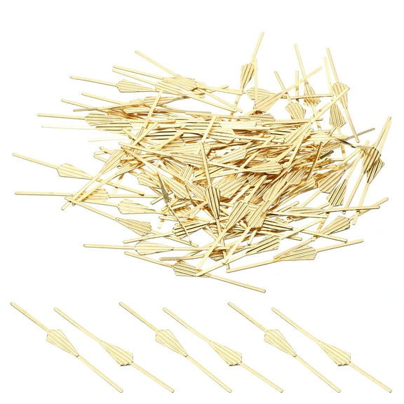 Uxcell 45mm/1.77" Copper Chandelier Bow Tie Clips Chandelier Connector Clips, 100Pcs, Gold