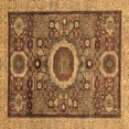 thumbnail image 1 of Ahgly Company Indoor Square Abstract Brown Modern Area Rugs, 7' Square, 1 of 4