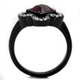 thumbnail image 3 of Luxe Jewelry Designs Women's Stainless Steel Engagement Ring with Fuchsia Crystal and Clear Stones -, 3 of 4