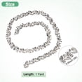 thumbnail image 3 of Uxcell 1-Pack 1 Yarda 14 mm Cadena de Strass de Cristal Cierra Ojo de Caballo para Manualidades/Ropa [Blanco], 3 of 7