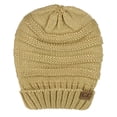 thumbnail image 4 of NYFASHION101 Exclusive Oversized Baggy Slouchy Thick Winter Beanie Hat - Gold Metallic, 4 of 4