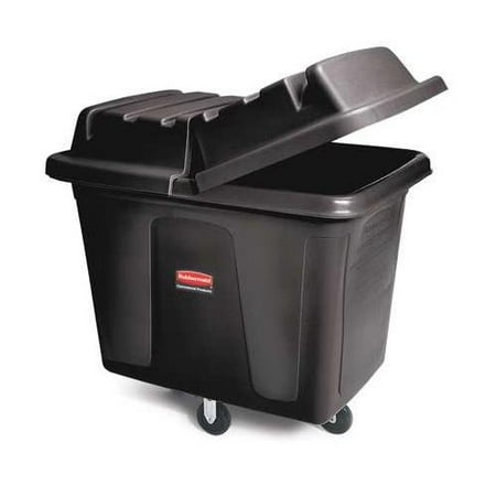 RUBBERMAID FG461200BLA Black Cube Truck, 12 Cu. Ft., 400 Lb. Load