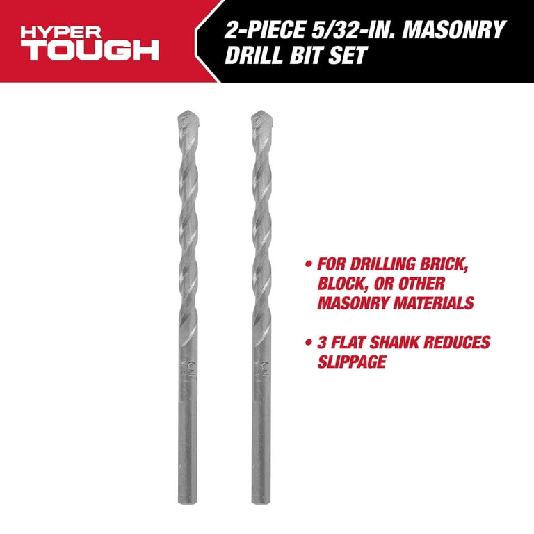 Hyper Tough 2 Pack 5 32 inch Masonry Bit 43126