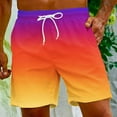 thumbnail image 3 of Feledorashia Hawaiian Shorts for Mens, Fashion Casual Gradient Printed Shorts with Pocket, Summer Holiday Beach Pool Party Shorts, 3 of 6