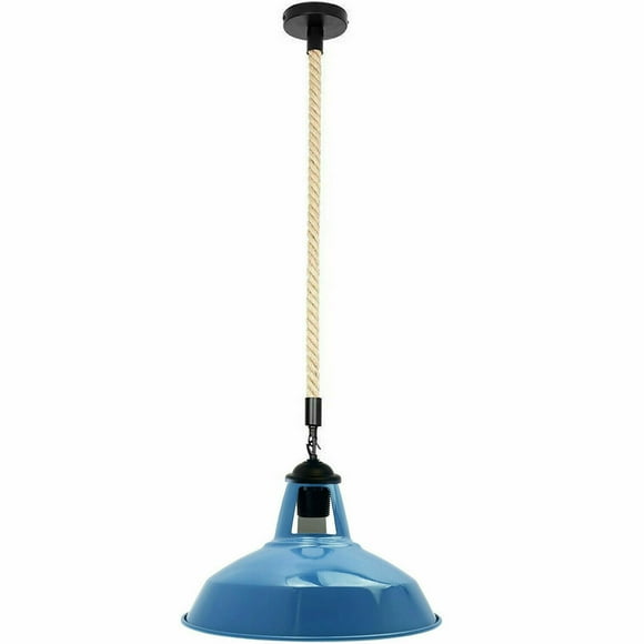 Vintage industrial metal ceiling pendant lamp lighting E26 edison base decorative 50cm hanging pendant light fixtures bar lighting, restaurant lighting - Blue