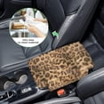 thumbnail image 5 of Renewold Brown Cheetah Print Car Center Console Cover Universal Armrest Box Protector Scratch Resistant Wear-Resistant Arm Rest Cover Pad with Pockets Storage Bag Vehicle Accessories, 5 of 9