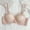 #0132-Pink, variant on Xucatan Lace Bra for Women Push Up Sheer Balconette No Underwire Bras Padded Plunge Adjustable Straps Deep V Bralette Gift