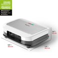 thumbnail image 2 of Starfrit Electric Sandwich Maker - Chemical Free Ceramic Non-Stick Surface &acirc;?? 2 Slice & 4 Deep Pockets To Fill &acirc;?? Indicator Light -Cool Touch Han, 2 of 8
