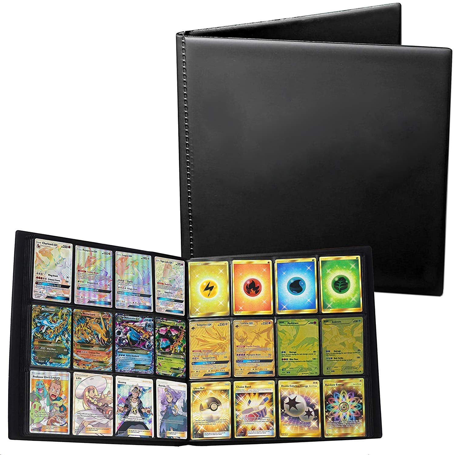Premium Trading Binder for Standard MTG Pokemon Card Side Loading Perfect for Card Playset in Four X4 4 x 4 Quadrow