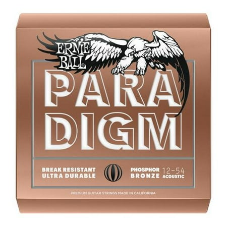 Rare Phosphor Bronze Acoustic Guitar - Ernie Ball 2076 Paradigm Medium Light Phosphor Bronze Acoustic Guitar Strings, 12-54