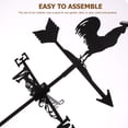 thumbnail image 4 of MasteelfCA Wind Vane Rooster Weathervane Ornament Retro Metal Weather Vane Wind Measuring Tool for Yard, 4 of 8
