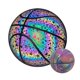 thumbnail image 1 of Baloncesto de cuero holográfico reflectante que brilla en la oscuridad para interiores y exteriores, 1 of 7