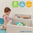 thumbnail image 6 of ECR4Kids SoftZone Play Patch Toy Bins, Beginner Playset, Light Grey, 2-Pack, 6 of 9
