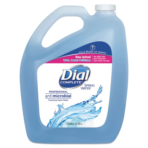 Dial Professional Antimicrobial Foaming Hand Wash Spring Water 1 gal Bottle 15922EA Walmart