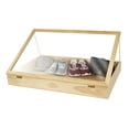 thumbnail image 7 of SSWBasics 36-Inch Portable Natural Pine Wood Countertop Display Case - Showcase Your Items in Style with a 24"W x 36"L x 4"D Elegant and Versatile Display Box, 7 of 7