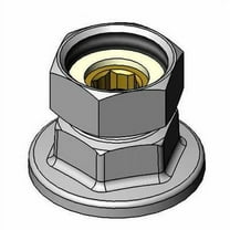 T&S Brass - 3/8'' NPT Eccentric Flange Assembly, Chro