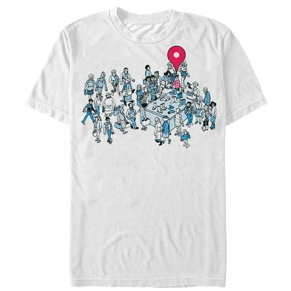 Men's Where's Waldo Location Found  Graphic Tee White 2X Large