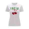 thumbnail image 1 of Playera Blusa De Cerezas Fresh Cherry Ropa Para Mujer Ropa Para Dama Color Blanco Talla Chica Marca Emil SaEs, 1 of 4