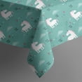 thumbnail image 5 of Green Cartoon Unicorn Pattern Square Tablecloth,Waterproof Square Table Cover,Wipeable Spillproof Washable Table Cover for Home Kitchen Party Decor 42"X42"(107x107cm), 5 of 6
