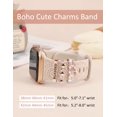 thumbnail image 7 of TOYOUTHS Decorative Ring Loops Compatible with Apple Watch Band Charms 42mm 41mm 40mm 38mm 44mm 45mm 46mm 49mm Women, Boho Engraved Strap Accessories for iWatch Series 10 9 Ultra SE 8 7 6 5 4 3 2 1, 7 of 7