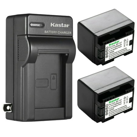 Kastar 2-Pack BP-727 BP727 Battery and AC Wall Charger Compatible with Canon LEGRIA HF M606 HFM606 LEGRIA HF M706 HFM706 LEGRIA HF M806 HFM806 VIXIA HF M50 HFM50 VIXIA HF M52 HFM52 Cameras