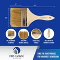 thumbnail image 3 of Pro Grade Chip Brush, 4 inch Professional Paint Brushes, 24 Pack, Natural China Bristle Paintbrush Set, 3 of 8