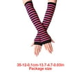 thumbnail image 5 of Langgg 1 Paire de Gants Sans Doigts pour Filles Style Simple Gants Confortables Tricotés Couvre-Bras pour Extérieur Noir, Rose Rouge, 5 of 5
