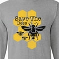 thumbnail image 4 of Inktastic Honeycomb Save the Bees Long Sleeve T-Shirt, 4 of 5