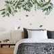 thumbnail image 4 of Green Hanging Leaf Wall Decals, Removable Fresh Plant Leaves Flower Vines Wall Stickers, Green Plants Wall Mural-Vine1-3, 4 of 4