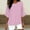Pink, variant on Women's 3/4 Sleeve Crew Neck Blouse, Comfortable Casual Top for Spring/Summer, Limited Time Offer Under 10 Dollars