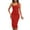 Red, variant on Sequin Bodycon Party Dress for Women Midi Bodycon Gown One Shoulder Cocktail Dresses Sleeveless Split Party Dresses