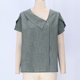 thumbnail image 5 of Neewe Button Down Shirts for Womens Petal Sleeve Blouses Irregular Neck Casual Summer Tops Trendy Outfits, 5 of 8