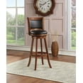 thumbnail image 4 of Boraam Augusta Extra Tall Swivel Wood Kitchen Bar Stool - Cherry Finish, 4 of 5
