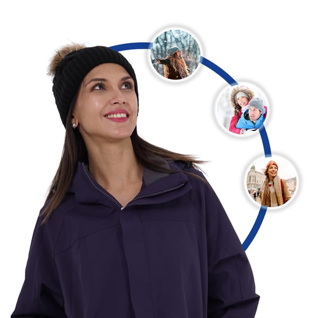 Gorro de Invierno para Mujer Gaon Gorras para el Frio Negro